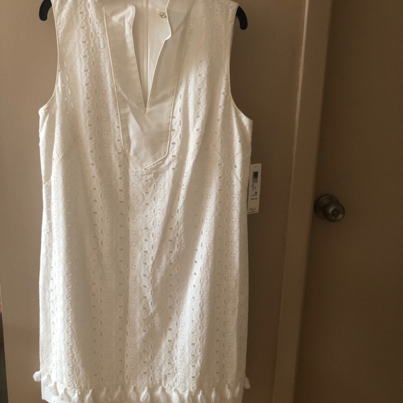 Eliza J White Embroidered Eyelet Sleeveless Dress Size 12.NWT - Picture 5 of 5